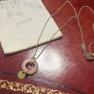 Pretty pink and gold J. Crew Necklace